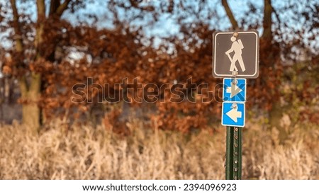 Walking Trail Sign in the Park