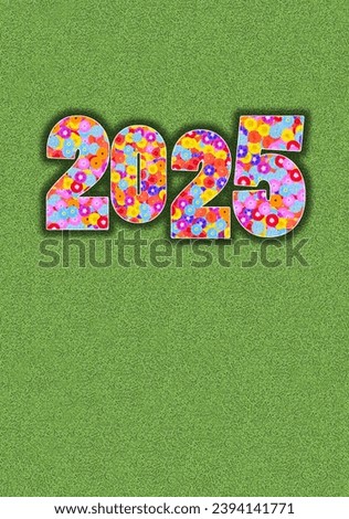 year 2025 written with flowers