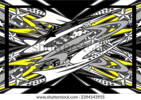 Abstract Racing Vector Background Design with Unique Line Pattern and with Elegant Grayscale Color Combination