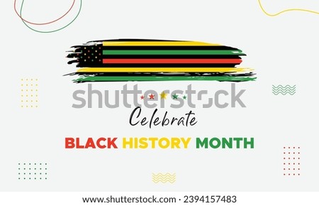 Black History Month celebrated. February national black history month African American vector illustration Template for background, banner, card, poster with text inscription
