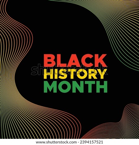 Black History Month celebrated. February national black history month African American vector illustration Template for background, banner, card, poster with text inscription