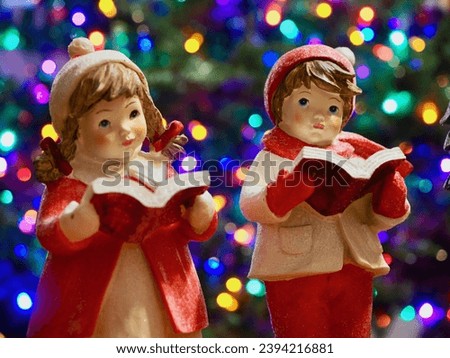 Porcelain Christmas Caroler Figurines and Lights