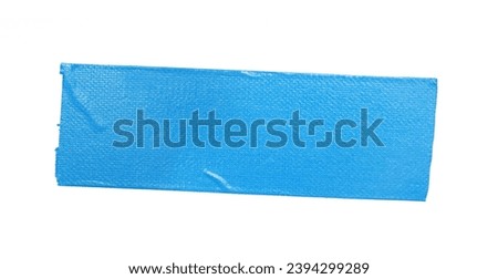 A piece of general purpose vinyl blue tape isolated on white 
 Royalty-Free Stock Photo #2394299289
