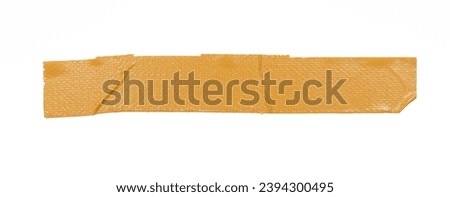 A piece of general purpose paper yellow tape isolated on white