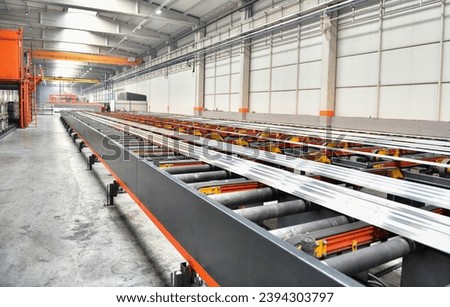 Aluminum Extrusion Machine Profile Drawing Line Royalty-Free Stock Photo #2394303797