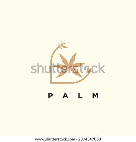 Palm logo design vector icon with creative idea business