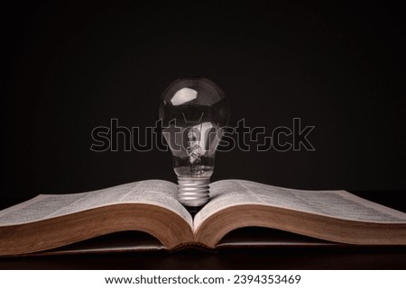 light bulb in book Ideas about inspiration from reading, ideas, innovation, self-learning or educational knowledge and business education concepts