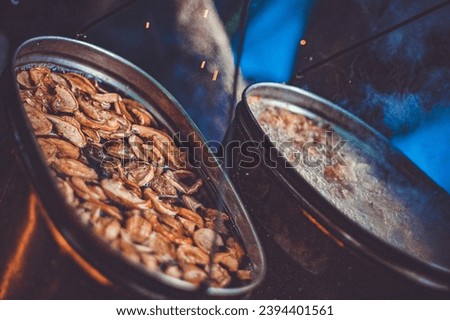 cooking delicious food on a hike