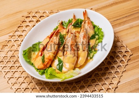 Delicious Butter Prawn with Salad