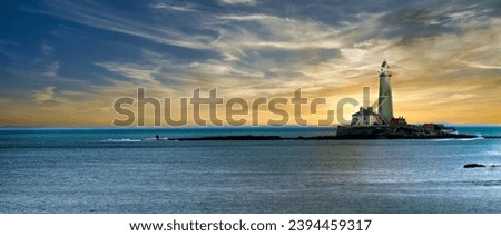 St Mary's lighthouse, Whitley Bay Royalty-Free Stock Photo #2394459317
