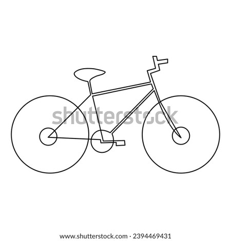 Bicycle continuous single line hand drawing symbol concept and sketch outline vector illustration 