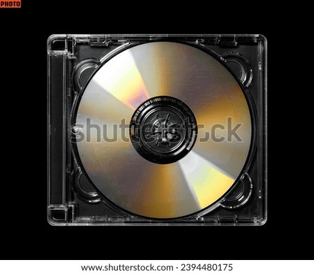 super jewel case with cd inside. cd box mockup template isolated Royalty-Free Stock Photo #2394480175