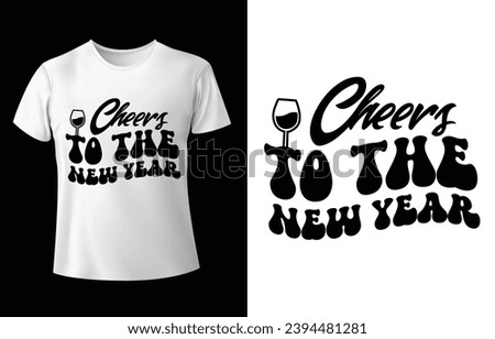 
Happy new year retro design for t-shirt, cards, frame artwork, bags, mugs, stickers, tumblers, phone cases, print etc.