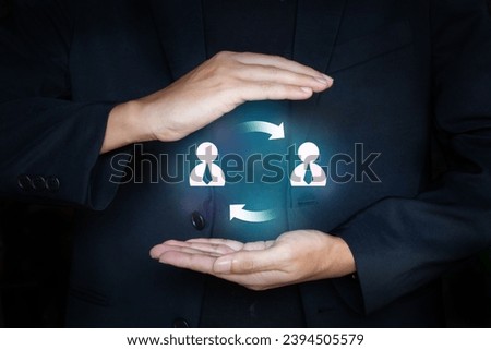 Employee turnover or employee retention concept, Job rotation in company Royalty-Free Stock Photo #2394505579