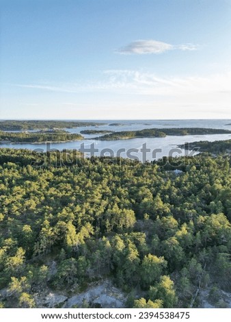 Aerial view of Sweden Islands near Kosterhavet National Park Royalty-Free Stock Photo #2394538475