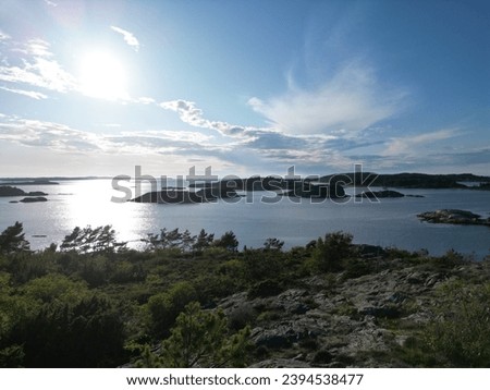 Aerial view of Sweden Islands near Kosterhavet National Park Royalty-Free Stock Photo #2394538477