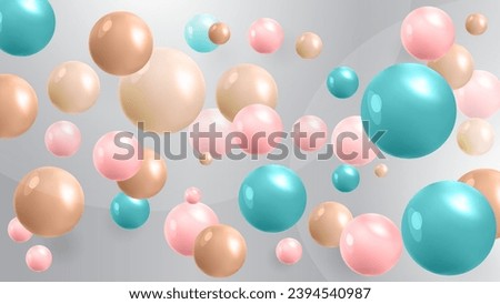 The wallpaper of bubble balls floating scattered