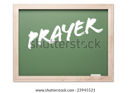 Chalkboard Series Isolated on a White Background - Prayer.