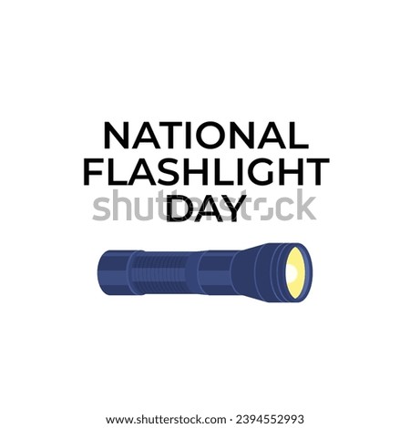 Flyers honoring National Flashlight Day or promoting associated events might include vector graphics highlighting the holiday. design of flyers, celebratory materials.