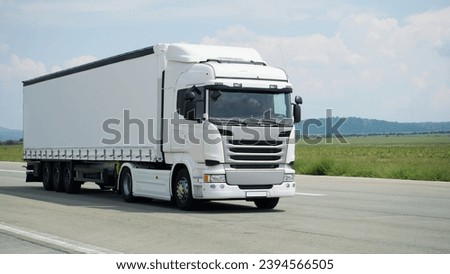 HGV Truck Large Goods Vehicle Truck Lorry Cargo for Shipping Royalty-Free Stock Photo #2394566505