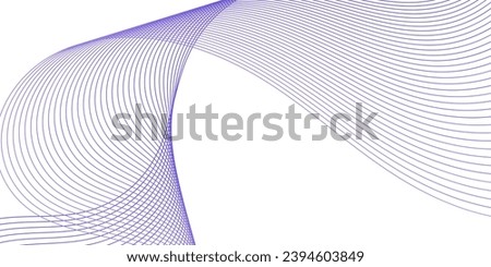 Abstract background with waves for banner. Medium banner size. Vector background with lines. Element for design isolated on white. Purple color
