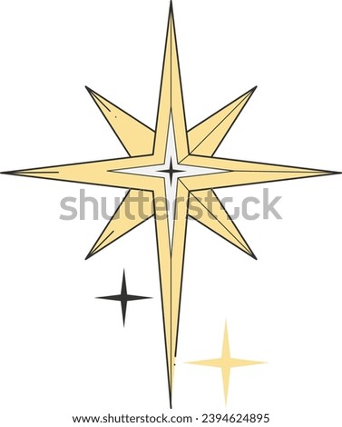 Vector Christamas star without background Royalty-Free Stock Photo #2394624895