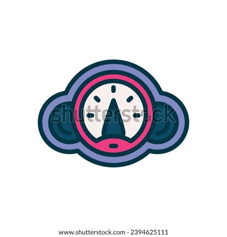 speedometer icon. vector filled color icon for your website, mobile, presentation, and logo design.