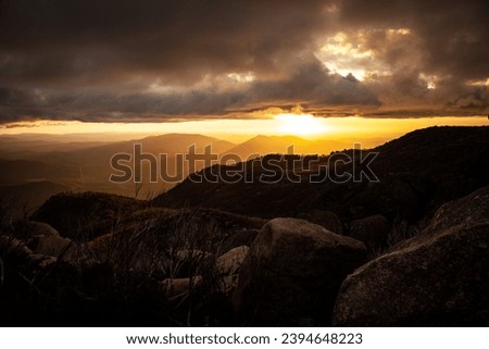 Sunset view from Mount Buffalo in Victoria's High Country