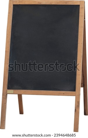 Empty chalkboard isolated on white background as graphic element to be filled