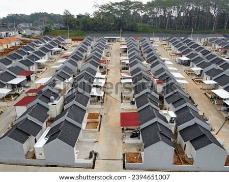 Infrastructure complex Cheap and subsidized housing area for Indonesian people with a middle economy as a residential area in Central Java