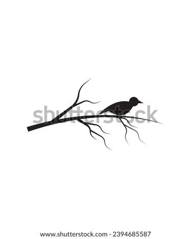 dry branch with bird icon, vector best flat icon.