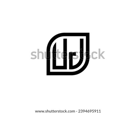 UJ logo design vector template