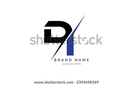 di black blue letter logo template design.
