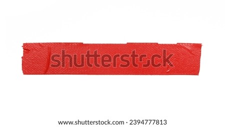A piece of general purpose vinyl red tape isolated on white  Royalty-Free Stock Photo #2394777813
