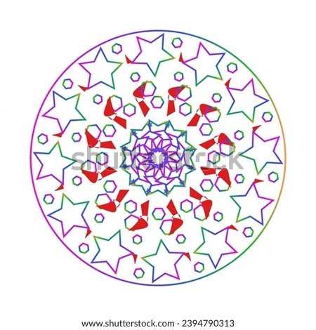 Mandala colourful  unique Design shape 
