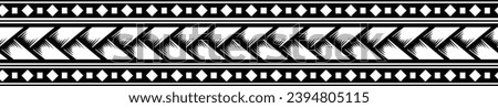 Polynesian tattoo tribal band vector designs. Samoan tattoo sleeve tribal band. Royalty-Free Stock Photo #2394805115