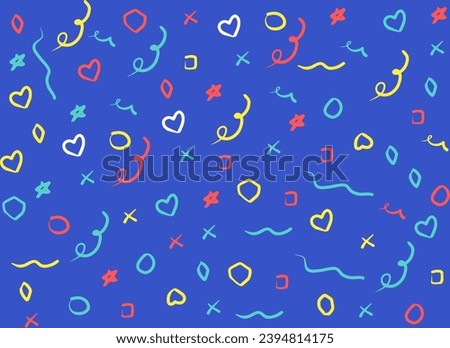 Colorful background with doodle.
Vector blue background with doodles. 