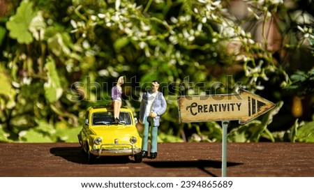 Street Sign the Direction Way to Creativity Royalty-Free Stock Photo #2394865689