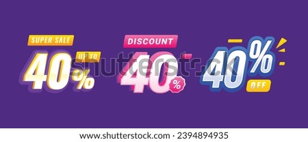 40 Percent Special Discount Sale