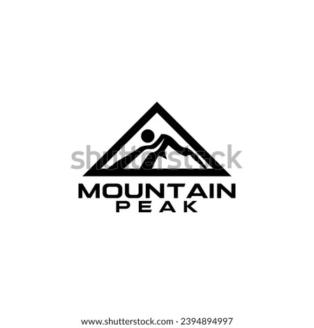 Adventure Outdoor Mountain Peak Logo Design