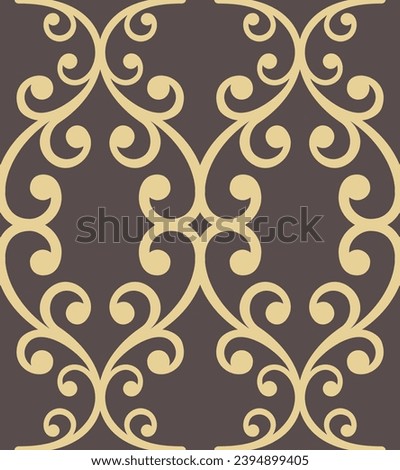 Classic seamless vector pattern. Damask orient ornament. Classic vintage background. Orient brown golden pattern for fabric, wallpapers and packaging