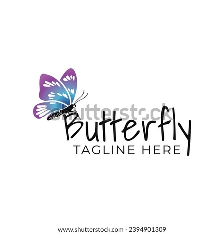 Butterfly Logo. Simple and modern, suitable for any business, especially when it comes to logos.