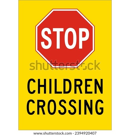 Stop Children Crossing Sandwich Board Sign