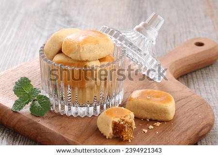 soft and delicious nastar cake on the table Royalty-Free Stock Photo #2394921343