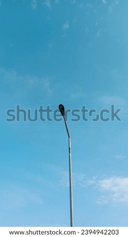 street lamp and blue sky