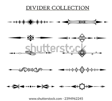 Dividers collection in hand drawn style	
