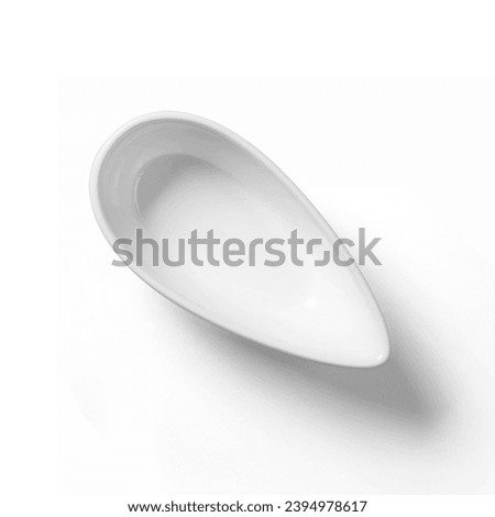 White clean glass sauce tray fit for your food concept.