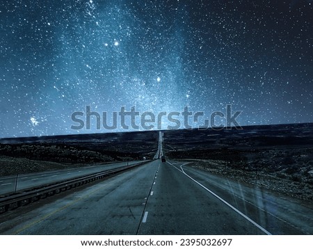 Starry Night over an open road