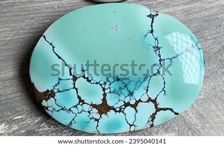 Natural Hubei Turquoise Stone with Light Blue Color