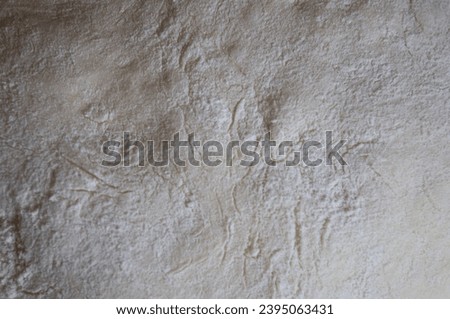 Up close with the baker's craft: a textured expanse of dough dusted with finesse. The surface of potential: a macro shot promising deliciousness.
 Royalty-Free Stock Photo #2395063431